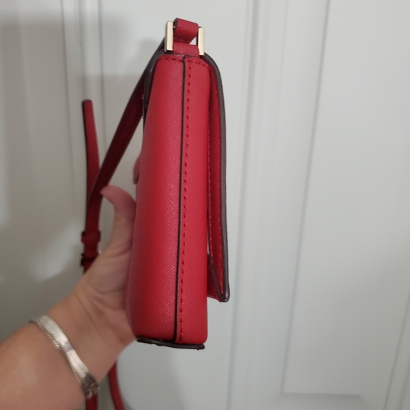 EUC Kate Spade Red Crossbody Saffiano Leather - Picture 10 of 13
